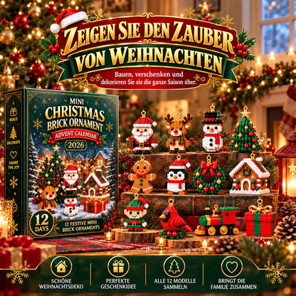 ⏳ Letzter Tag, um 49 % zu sparen ⏳ – 🎄 12-Tage-Mini-Weihnachtsdeko-Adventskalender | 12 einzigartige, festliche Bausets mit Aufhängeschlaufen – perfekt zum Schmücken von Weihnachtsbäumen, Kränzen und festlichen Dekorationen 🧱