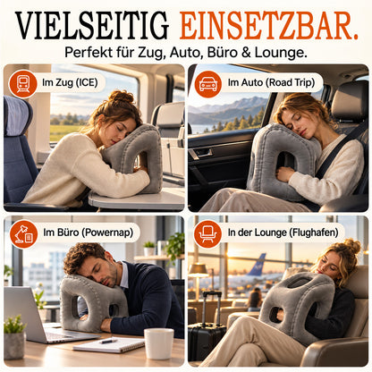 🔥50 % RABATT🌬️✈️😴 Tragbares, aufblasbares, ergonomisches Reisekissen: Genießen Sie jederzeit und überall einen angenehmen Schlaf 🧳💤