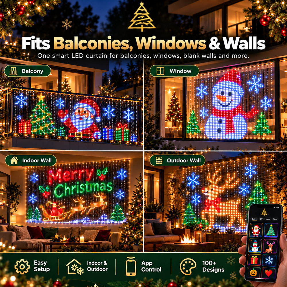 🔥🎄 Weihnachts-Frühbucherangebot – Nur solange der Vorrat reicht!✨🎄 Smarter LED-Lichtvorhang für Fenster & Wände – bringt Weihnachtszauber nach Hause