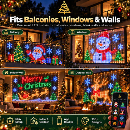 🔥🎄 Weihnachts-Frühbucherangebot – Nur solange der Vorrat reicht!✨🎄 Smarter LED-Lichtvorhang für Fenster & Wände – bringt Weihnachtszauber nach Hause