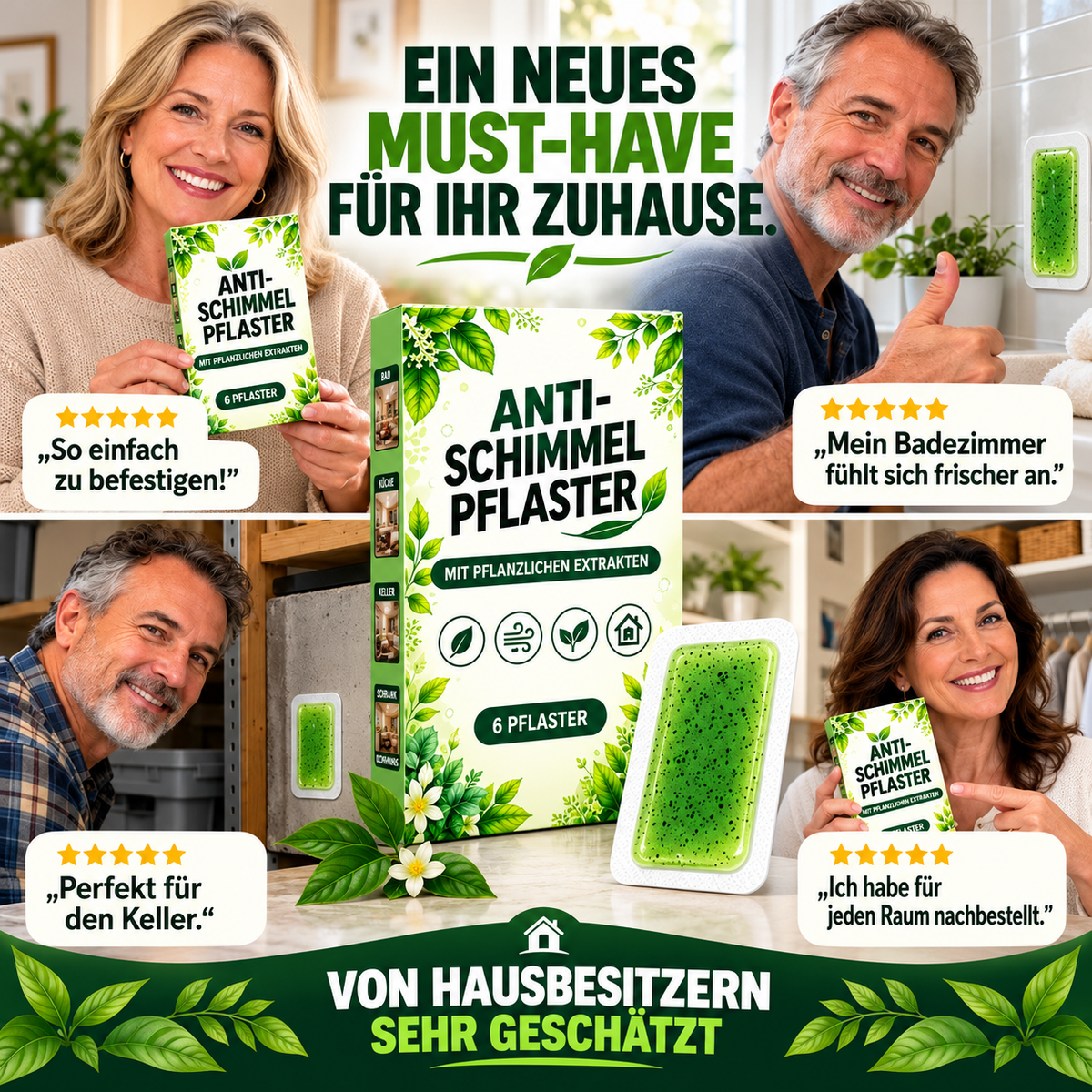upsell-Botanische Schimmelentferner-Pflaster-1 Packung = 6 Stück (Copy)