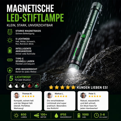 🧲🔦Multifunktionale, stiftförmige Arbeitsleuchte mit starkem Magnetfeld🧲