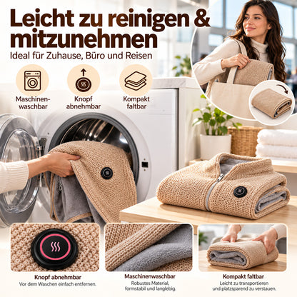 🔥 Weihnachtssale – 50 % RABATT! ❄️ Bleib den ganzen Winter warm – Tragbarer elektrischer Wärmeschal als Decke