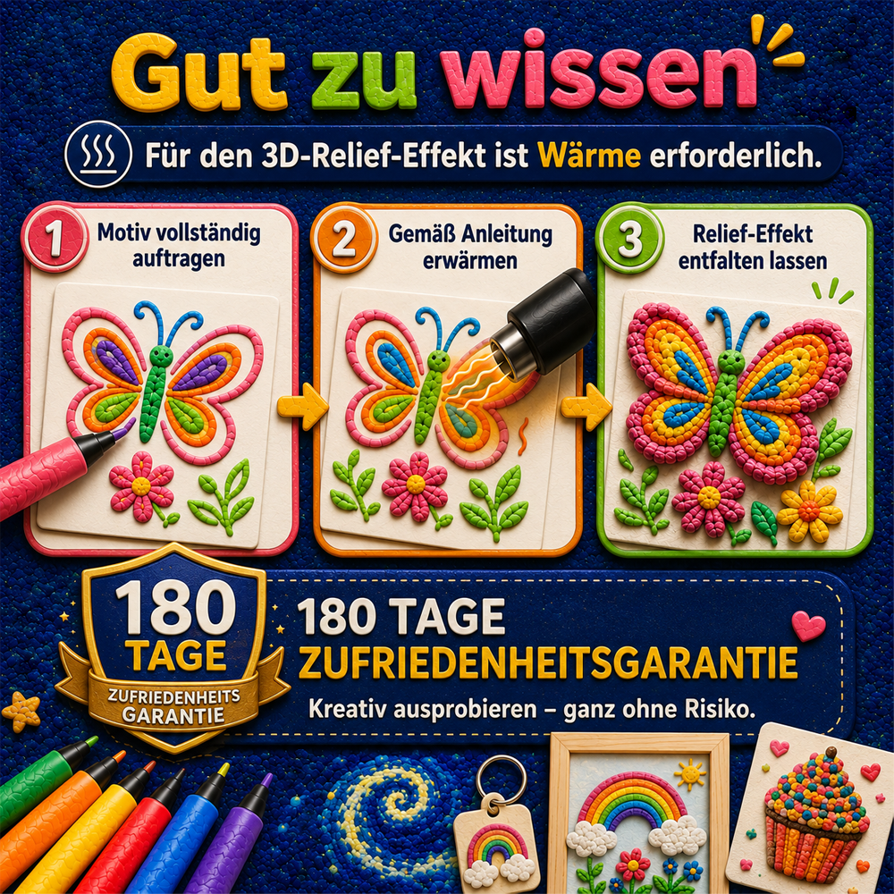 60%off Nur heute 50 % sparen | IEY® 3D-Relief-Kunststift – Verwandle flache Zeichnungen in fühlbare 3D-Kunst 🎨🎨 (Copy)