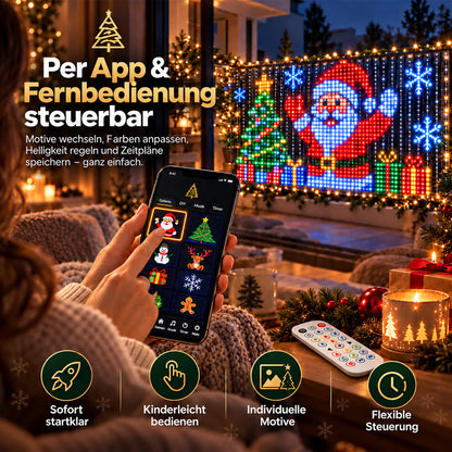 🔥🎄 Weihnachts-Frühbucherangebot – Nur solange der Vorrat reicht!✨🎄 Smarter LED-Lichtvorhang für Fenster & Wände – bringt Weihnachtszauber nach Hause
