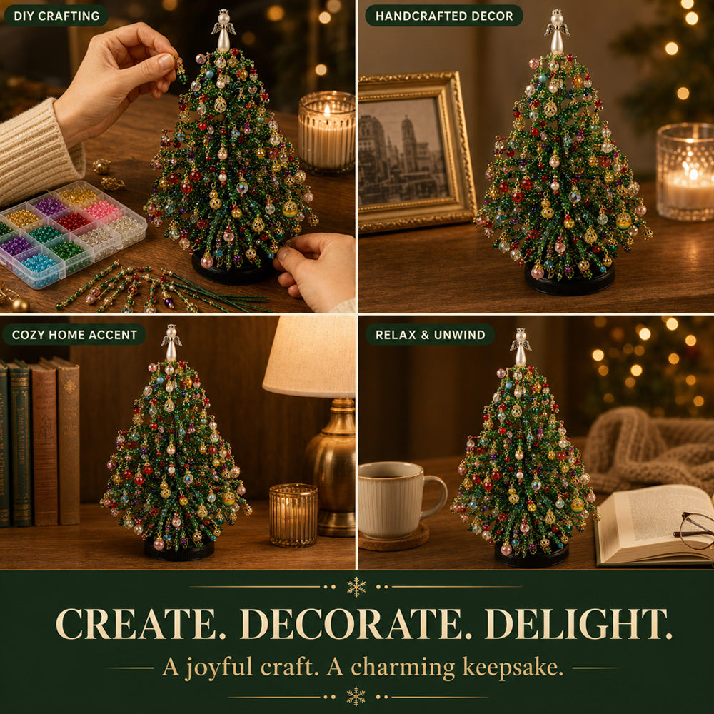 🎄✨ DIY Perlen-Weihnachtsbaum-Set – 🎅 Gestalte deine eigene funkelnde Weihnachtsdekoration