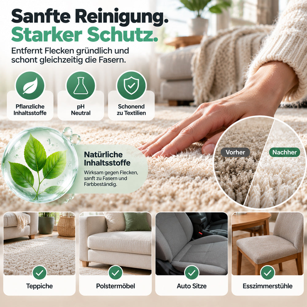 🔥🎁 1+1 GRATIS!!🥳 💞 50K+ VERKAUFT! ⚡🧼 Wasserloser Teppich-Schaumreiniger mit Reinigungstuch