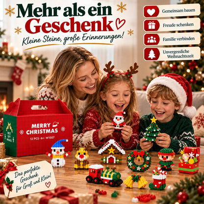 ⏳ Nur heute 49 % sparen – 🎄 12-Tage-Mini-Weihnachts-Bauset zum Selberbauen | 12 einzigartige, festliche Bausets mit Aufhängeschlaufen – perfekt zum Schmücken von Weihnachtsbäumen, Kränzen und festlichen Dekorationen 🧱