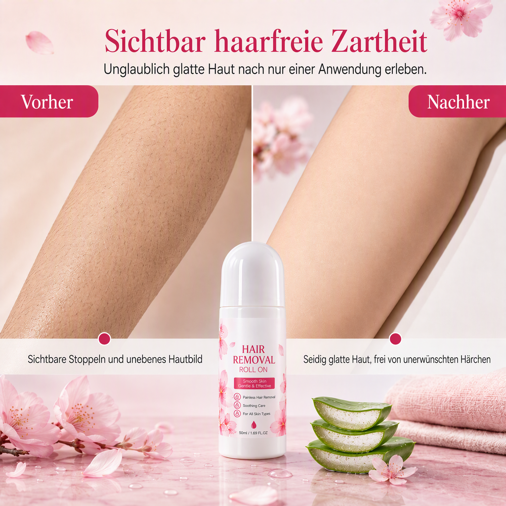 Sanfter Roll-On zur schonenden Körperhaarentfernung