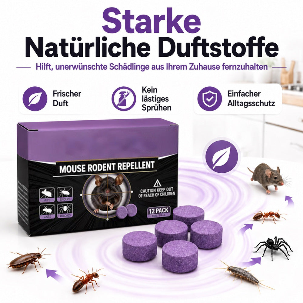 🐭 🐭12er-Pack Nager-Abwehrkugeln für Zuhause & Küche – 🌿 EINE DUFTBARRIERE, DIE SIE NICHT ZUM BLEIBEN EINLÄDT