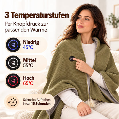 🔥 Weihnachtssale – 50 % RABATT! ❄️ Bleib den ganzen Winter warm – Tragbarer elektrischer Wärmeschal als Decke