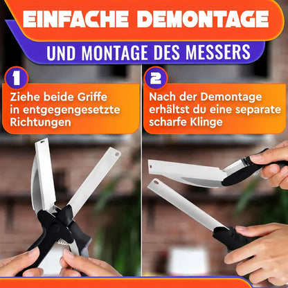 🧑‍🍳 2-in-1-Küchenschere für Lebensmittel – Schneideschere aus Edelstahl mit Sicherheitsverschluss