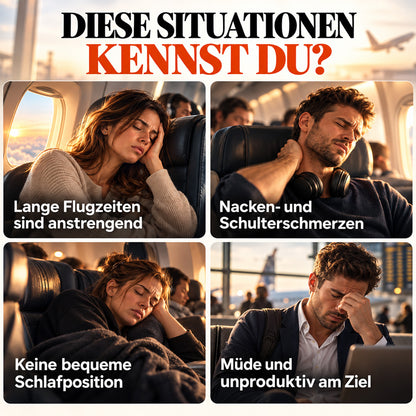 🔥50 % RABATT🌬️✈️😴 Tragbares, aufblasbares, ergonomisches Reisekissen: Genießen Sie jederzeit und überall einen angenehmen Schlaf 🧳💤