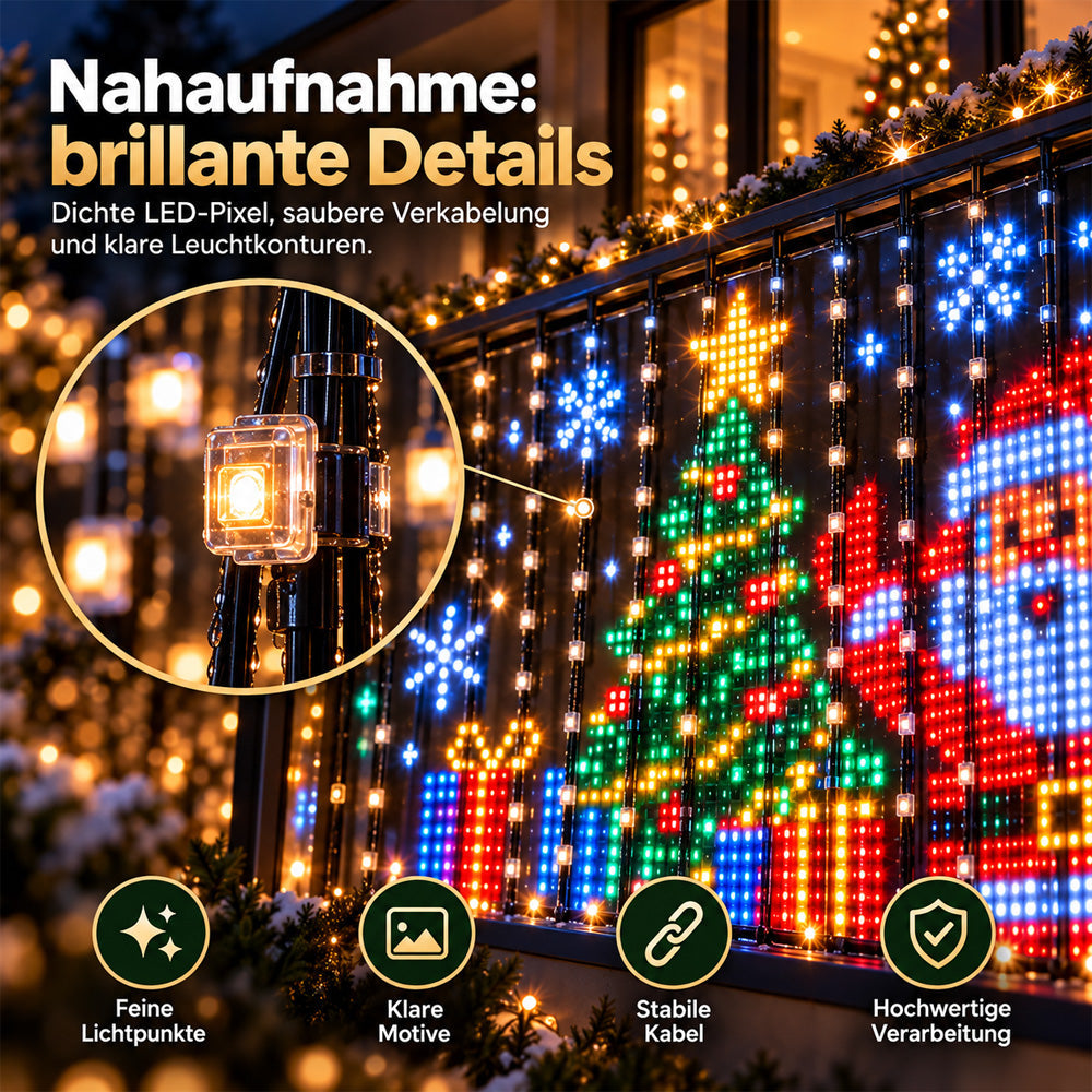 🔥🎄 Weihnachts-Frühbucherangebot – Nur solange der Vorrat reicht!✨🎄 Smarter LED-Lichtvorhang für Fenster & Wände – bringt Weihnachtszauber nach Hause