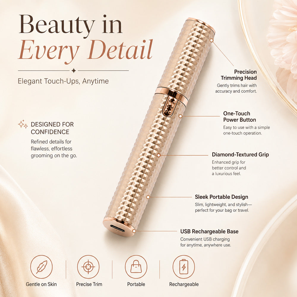 ✨3-in-1 elektrischer Beauty-Trimmer – mit Wechselaufsätzen für Augenbrauen, Gesicht & Detailpflege – für einen gepflegten Look jederzeit und überall 🌍✨