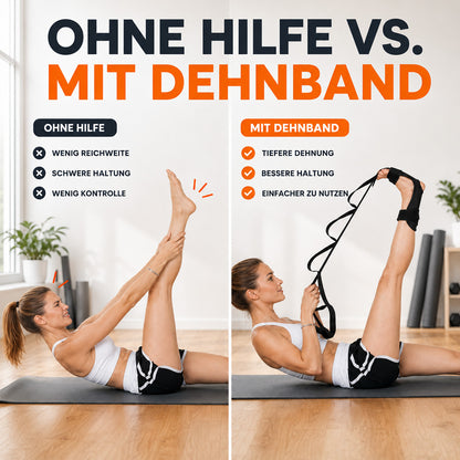 Multifunktionales Fuß- & Bein-Dehnband – Training & Rehabilitation