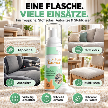 🔥🎁 1+1 GRATIS!!🥳 💞 50K+ VERKAUFT! ⚡🧼 Wasserloser Teppich-Schaumreiniger mit Reinigungstuch