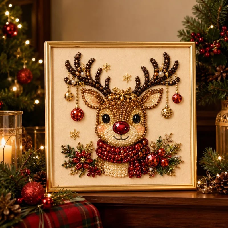 ✨ 3D-Weihnachtsperlen-Bastelset – Entspannende DIY-Weihnachtsdekoration