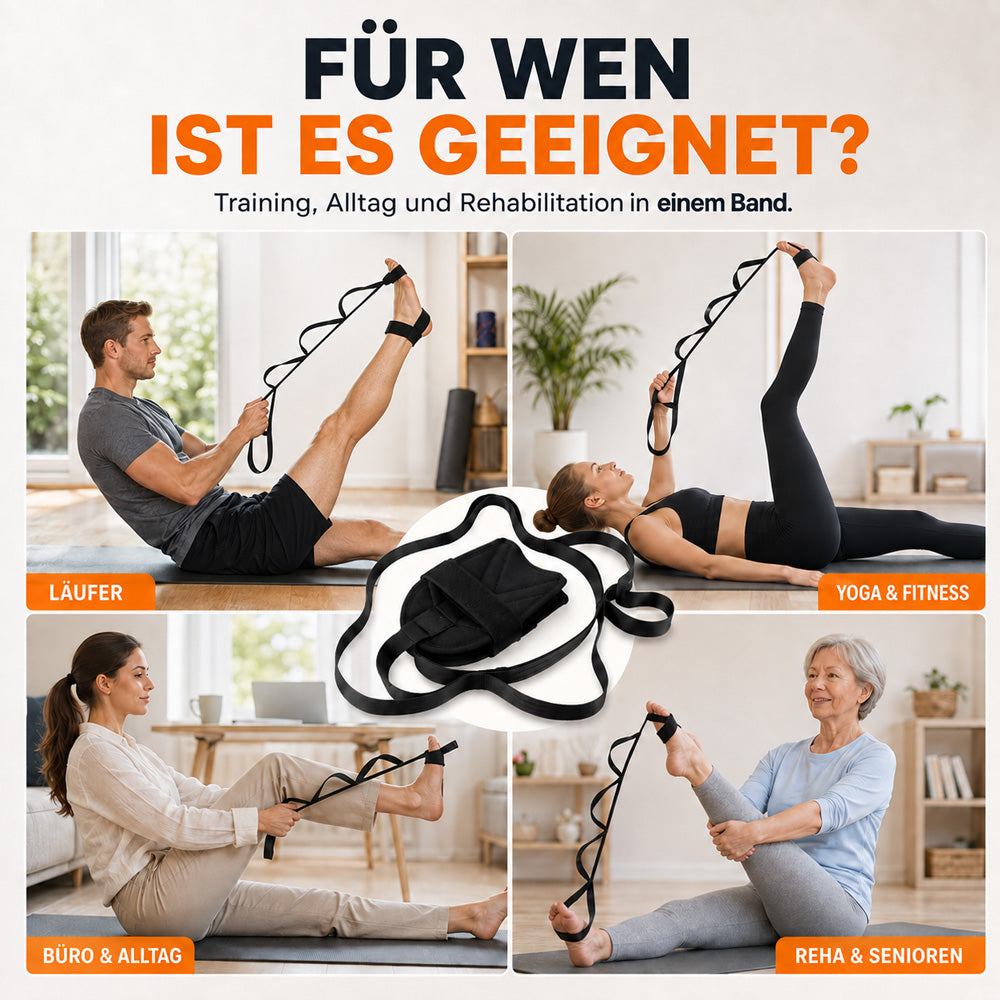 Multifunktionales Fuß- & Bein-Dehnband – Training & Rehabilitation