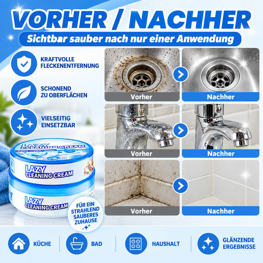 🔥Heißer Sale: 50 % Rabatt🎁Multifunktionale wirksame Reinigungscreme mit Schwamm✨ Weniger Schrubben · Einfache Anwendung · Vielseitig einsetzbar