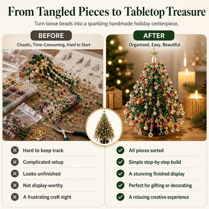 🎄✨ DIY Perlen-Weihnachtsbaum-Set – 🎅 Gestalte deine eigene funkelnde Weihnachtsdekoration