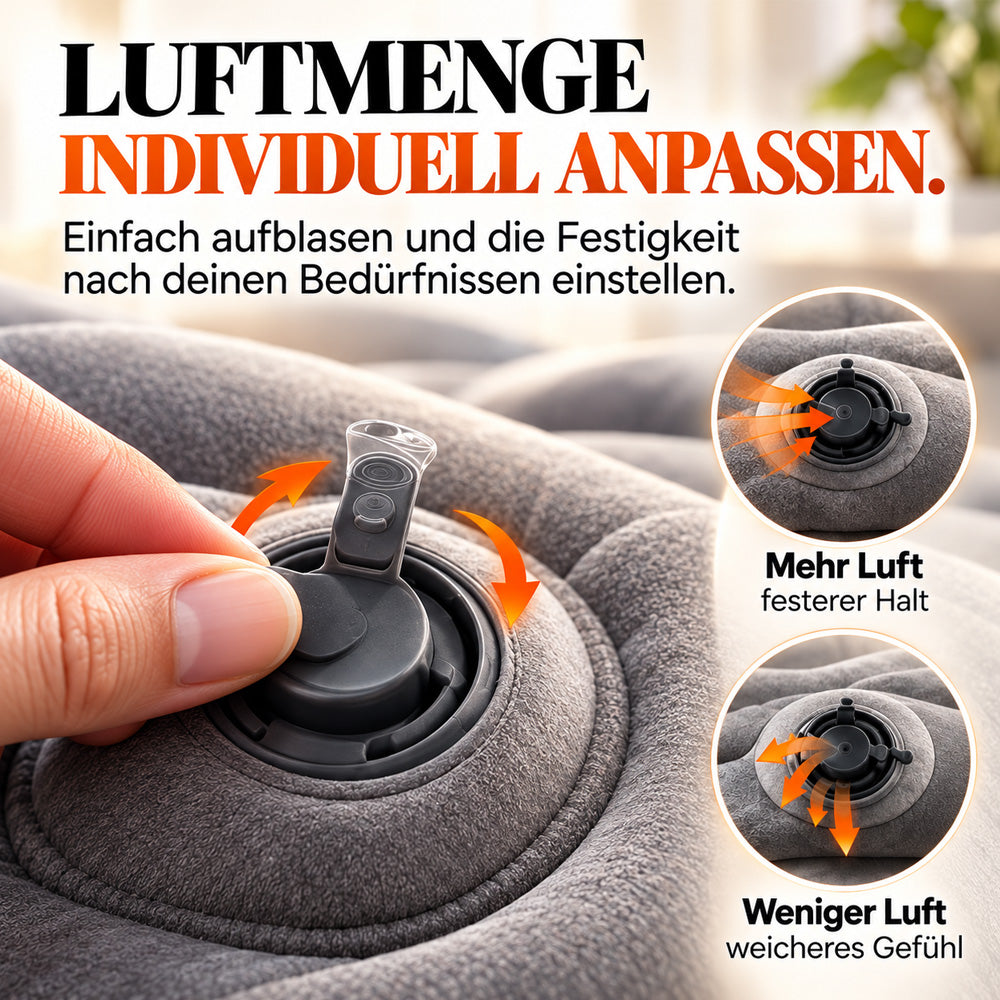 🔥50 % RABATT🌬️✈️😴 Tragbares, aufblasbares, ergonomisches Reisekissen: Genießen Sie jederzeit und überall einen angenehmen Schlaf 🧳💤