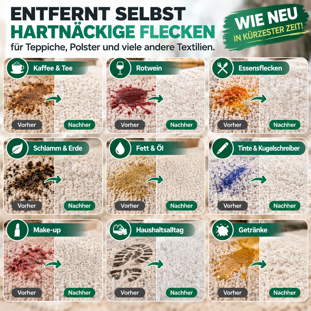 🔥🎁 1+1 GRATIS!!🥳 💞 50K+ VERKAUFT! ⚡🧼 Wasserloser Teppich-Schaumreiniger mit Reinigungstuch