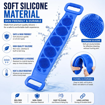 🧼 Silikon-Duschbürste – Weiche Borsten, sanfte Reinigung für empfindliche Haut 🚿