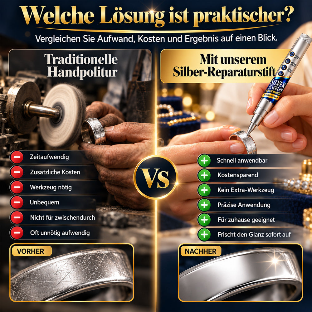 🎄🎉 Vorweihnachtsangebot: Schmuck-Reparatur- und Ausbesserungsstift – ✨ Verleihe abgenutzten silberfarbenen Oberflächen neuen Glanz