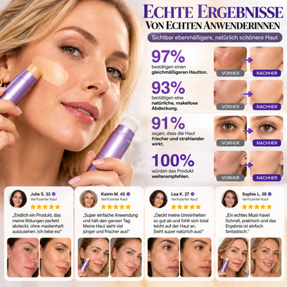 🌿 2-in-1 Foundation-Stick mit Farbwechsel, cremige Textur für ein geschmeidiges Hautgefühl