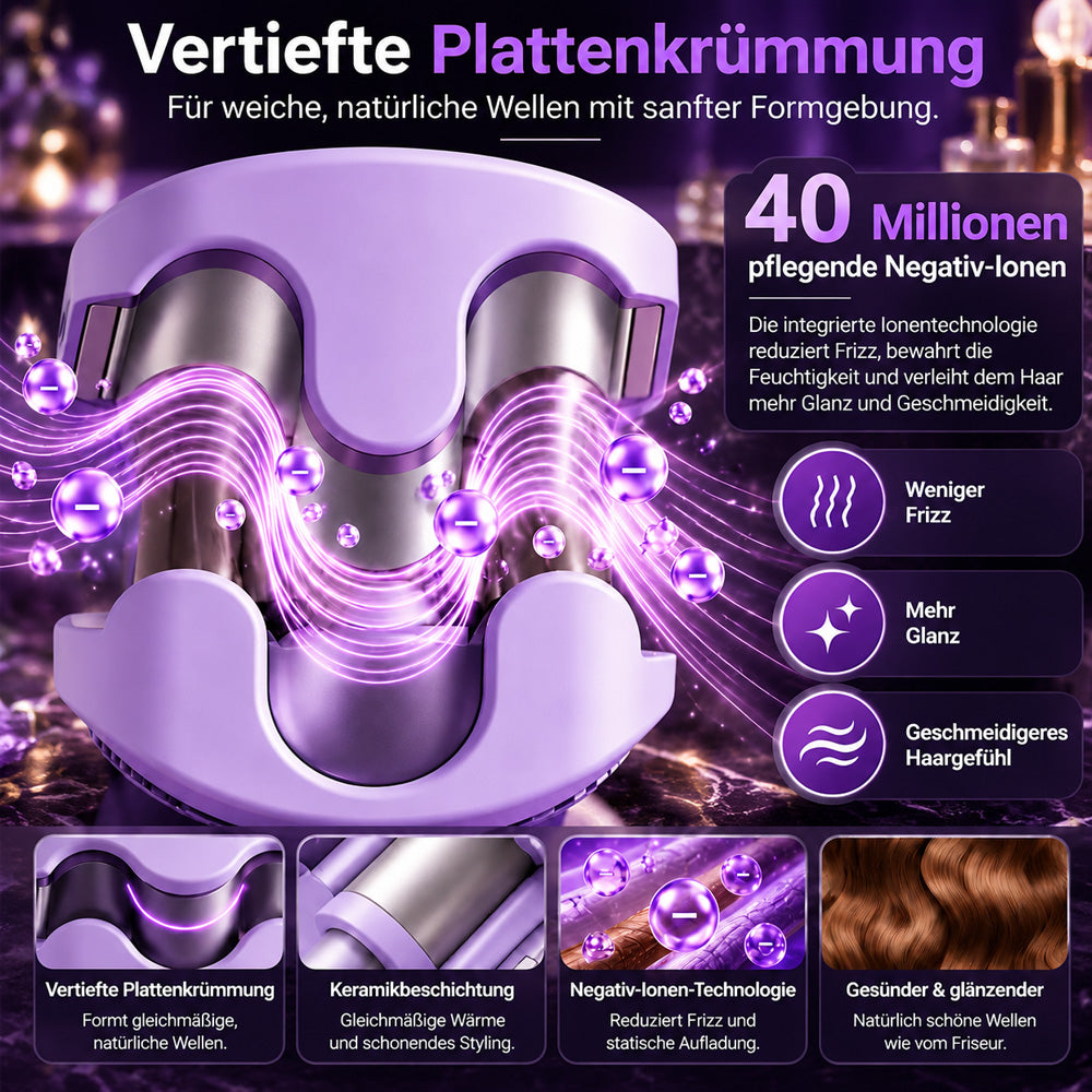 ✨ 50 % Rabatt! 32-mm-Welleneisen – Weiche Wellen, voller Glamour! 🌊 4 Temperaturstufen, in ca. 10 Sekunden einsatzbereit, mit Ionen-Technologie