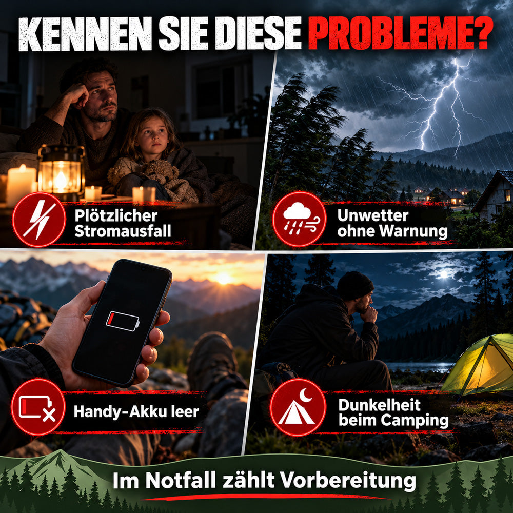 Multifunktionales tragbares Solar-Notfallradio – Powerbank, Handkurbel & Wetterwarnungen für Outdoor-Abenteuer und Notfälle