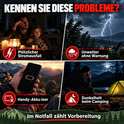 Multifunktionales tragbares Solar-Notfallradio – Powerbank, Handkurbel & Wetterwarnungen für Outdoor-Abenteuer und Notfälle