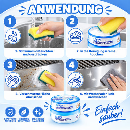 🔥Heißer Sale: 50 % Rabatt🎁Multifunktionale wirksame Reinigungscreme mit Schwamm✨ Weniger Schrubben · Einfache Anwendung · Vielseitig einsetzbar