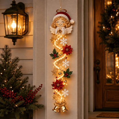 ⏳ Letzter Tag! 49 % Rabatt – 🎄✨🎅 MerryCascade™ Leuchtender Weihnachtstürhänger