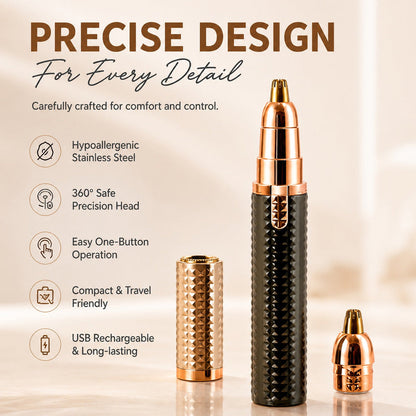 ✨3-in-1 elektrischer Beauty-Trimmer – mit Wechselaufsätzen für Augenbrauen, Gesicht & Detailpflege – für einen gepflegten Look jederzeit und überall 🌍✨