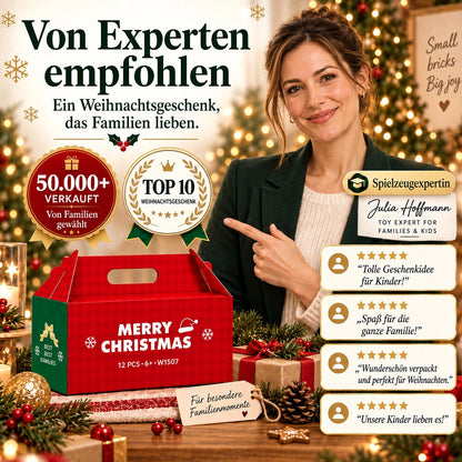 ⏳ Nur heute 49 % sparen – 🎄 12-Tage-Mini-Weihnachts-Bauset zum Selberbauen | 12 einzigartige, festliche Bausets mit Aufhängeschlaufen – perfekt zum Schmücken von Weihnachtsbäumen, Kränzen und festlichen Dekorationen 🧱