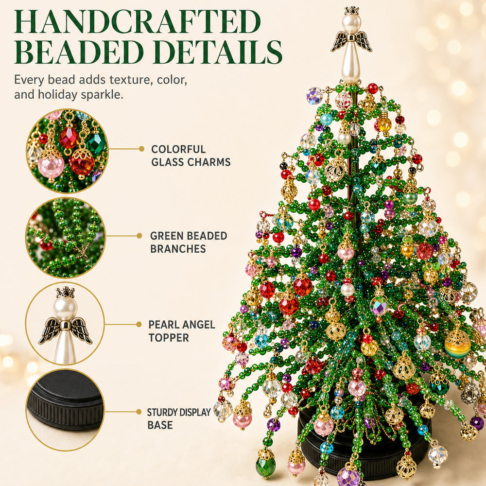 🎄✨ DIY Perlen-Weihnachtsbaum-Set – 🎅 Gestalte deine eigene funkelnde Weihnachtsdekoration