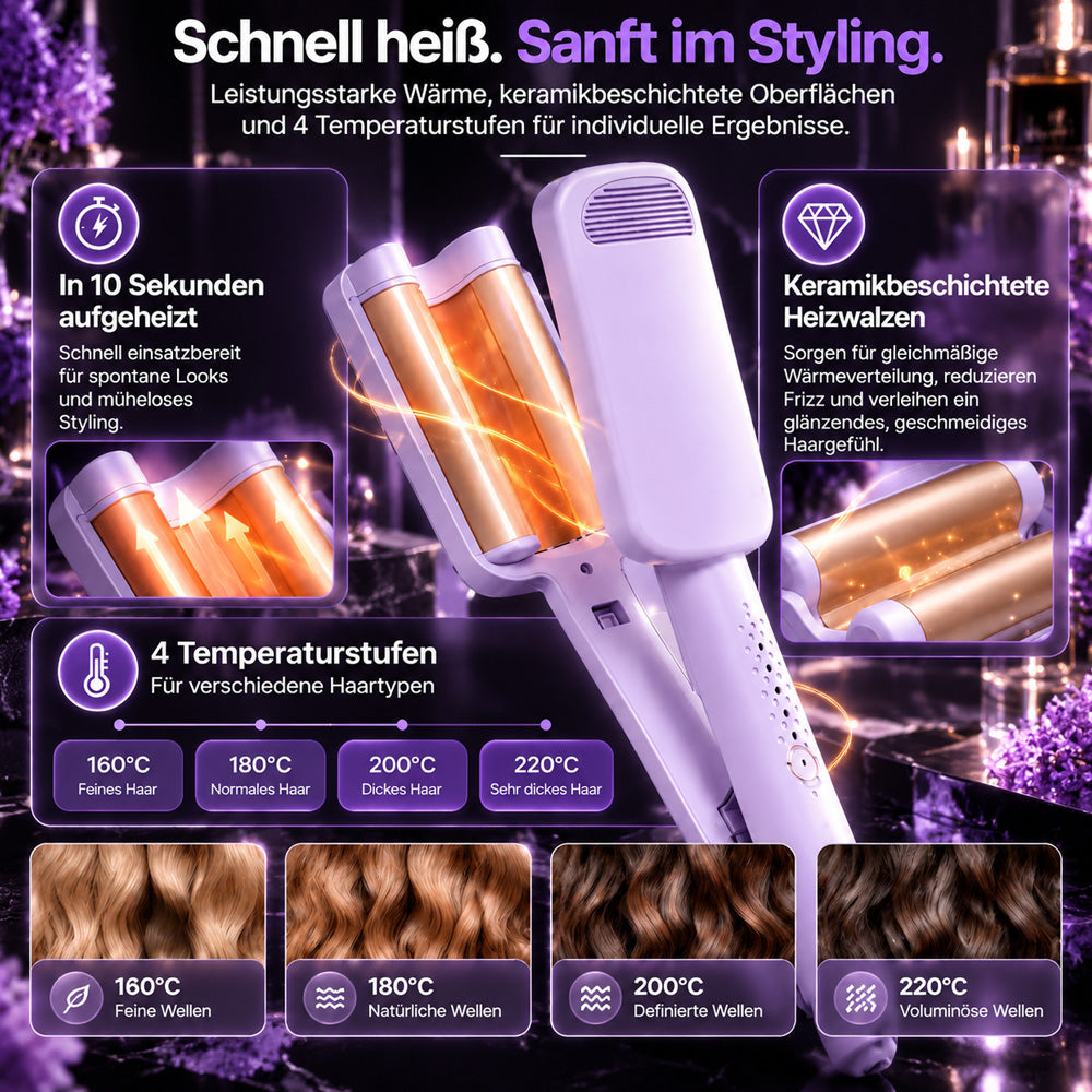 ✨ 50 % Rabatt! 32-mm-Welleneisen – Weiche Wellen, voller Glamour! 🌊 4 Temperaturstufen, in ca. 10 Sekunden einsatzbereit, mit Ionen-Technologie
