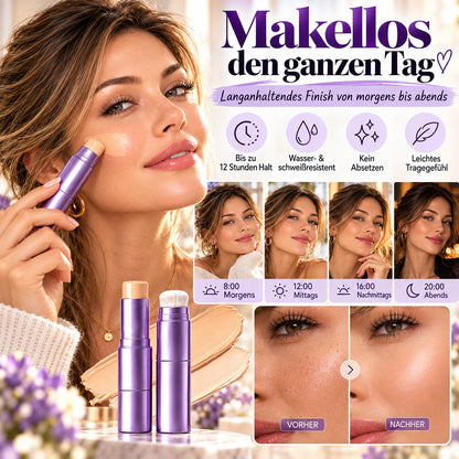 🌿 2-in-1 Foundation-Stick mit Farbwechsel, cremige Textur für ein geschmeidiges Hautgefühl