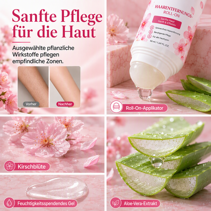 Sanfter Roll-On zur schonenden Körperhaarentfernung