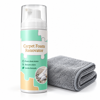 🔥🎁 1+1 GRATIS!!🥳 💞 50K+ VERKAUFT! ⚡🧼 Wasserloser Teppich-Schaumreiniger mit Reinigungstuch