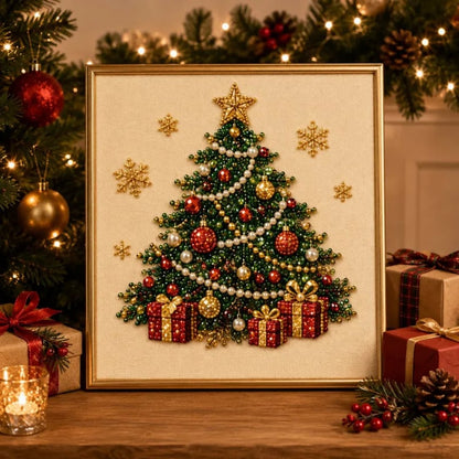 ✨ 3D-Weihnachtsperlen-Bastelset – Entspannende DIY-Weihnachtsdekoration