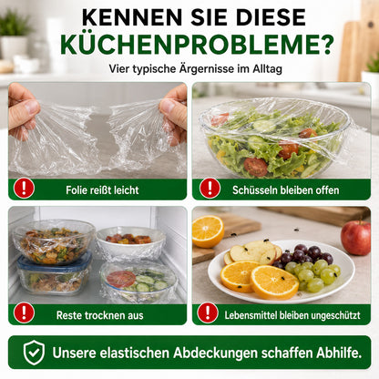 🥬 50% RABATT! 🥔🥕 100 Pcs Einweg-Dehnfolien für Schalen & Teller – Elastisch, lebensmittelecht & vielseitig – Perfekte Alternative zu Frischhaltefolie für die Küche ✨