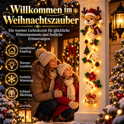 ⏳ Letzter Tag! 49 % Rabatt – 🎄✨🎅 MerryCascade™ Leuchtender Weihnachtstürhänger