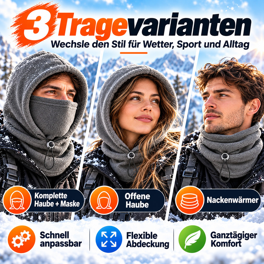 ⌛❄️ Nur für kurze Zeit 60 % Rabatt ❄️ 3-in-1-Schutz | Thermo-Sturmhaube mit verstellbarem Kordelzug 🥶