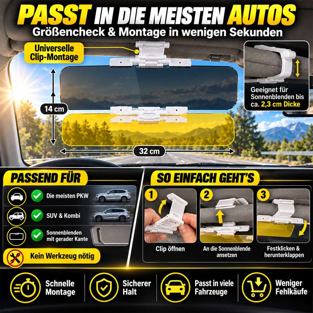 upsell-Universelle HD-Antiblend-Sonnenblende fürs Auto – Tag und Nacht