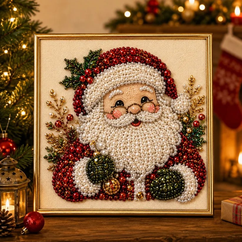 ✨ 3D-Weihnachtsperlen-Bastelset – Entspannende DIY-Weihnachtsdekoration
