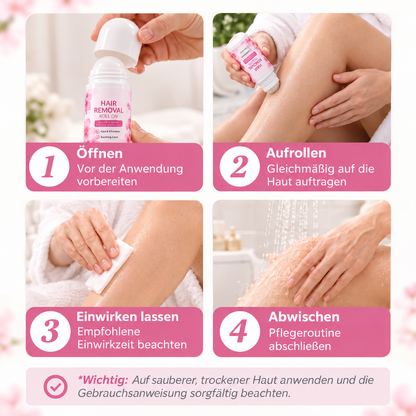 Sanfter Roll-On zur schonenden Körperhaarentfernung