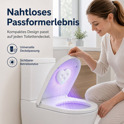 🚽✨Intelligente UVC-Toilettensterilisationslampe🦠 UVC-Technologie · 🤖 Intelligenter Sensor · 🔋 USB-C
